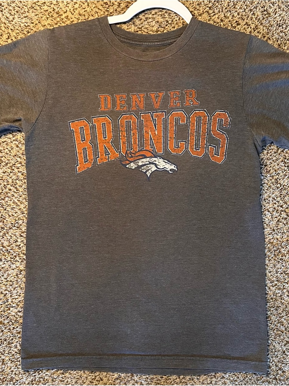Denver Broncos Peyton manning Gray Tee with Orange Logo